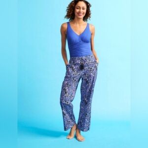 Miraclesuit X Talbot's Medallion Tapestry Beach Pants Blue Large Resortwear
